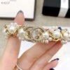 18K CC Pearl Braided Bracelet