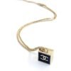18K CC Square Pendant Necklace