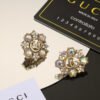 18K Double G Blue Flowers Earrings