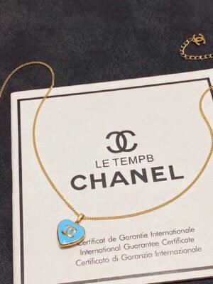 18K CC Blue Heart Necklace