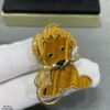 18K Lucky Animals Lion Clip Brooch