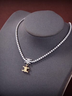 18K Triomphe Crystals Link Necklace