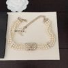 18K CC Bag Pearls Chain Necklace