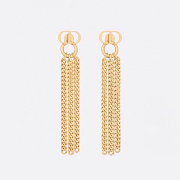 18K CD 30 Montaigne Chain Earrings