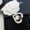18K CC Heart Brooch