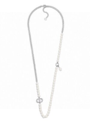 18K CD Triomphe Gourmette Pearls Necklace