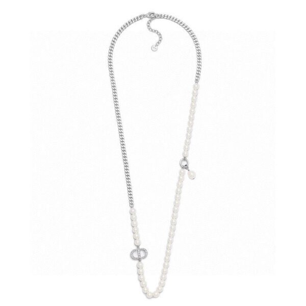 18K CD Triomphe Gourmette Pearls Necklace