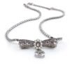 18K CC Diamonds Bow Tie Necklace