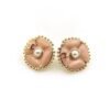 18K CC Pink Pearl Earrings
