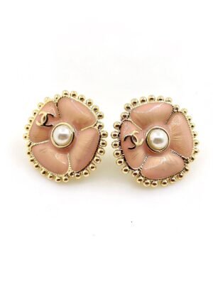 18K CC Pink Pearl Earrings