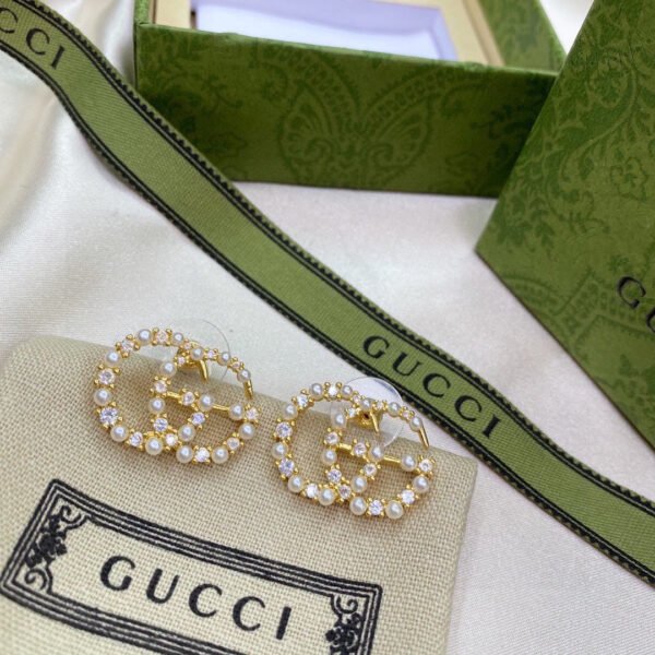 18K Double G Pearls Earrings