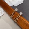 18k Double G Crystal Chain Earrings