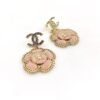 18K CC Pink Flower Earrings