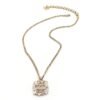 18K CC Diamonds Pendant Necklace