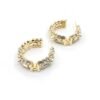 18K CC Crystals Circle Earrings