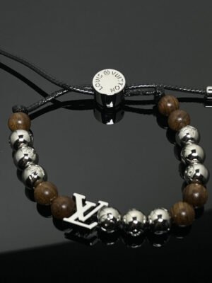 18K Louis Surfin' Brown Beads Bracelet