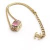 18K CC Pink Resin Chain Necklace