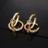 18K Double G Circle Earrings