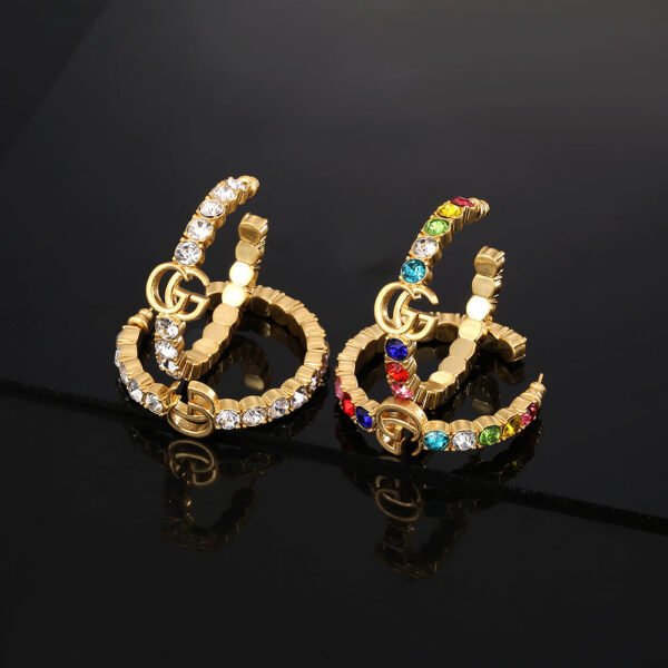 18K Double G Circle Earrings