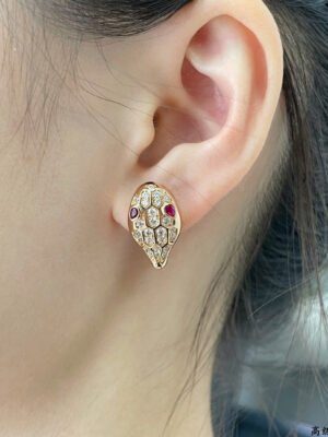 18k BV Serpenti Earrings