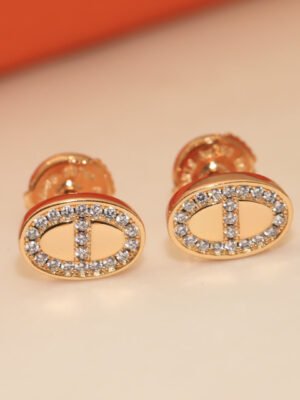 18K Mini Farandole Diamond H Earrings
