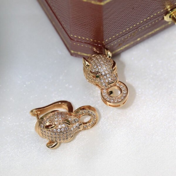 18K Panth¨¨re De Diamond Earrings