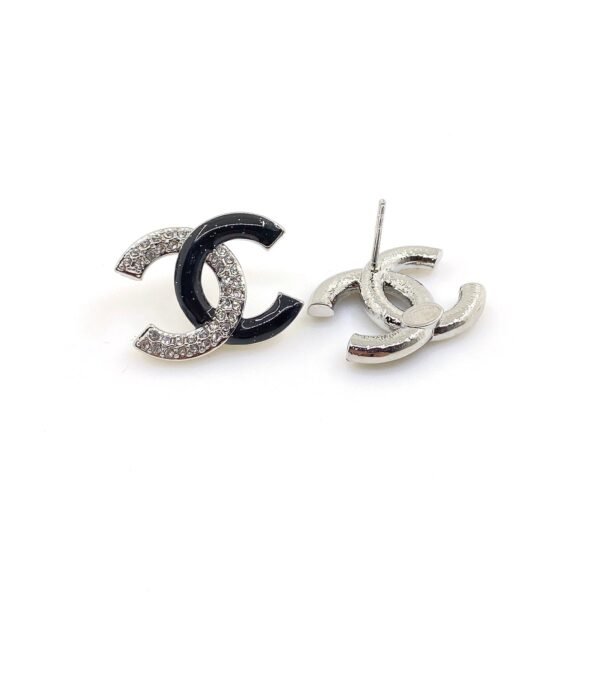 18K CC Black Diamonds Earrings