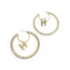 18K CC Circle Earrings