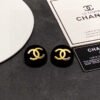 18K CC Black Yellow Gold Earrings