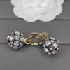 18K CC Ball Crystals Earrings