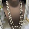 18K CC 23S Long Pearls Necklace