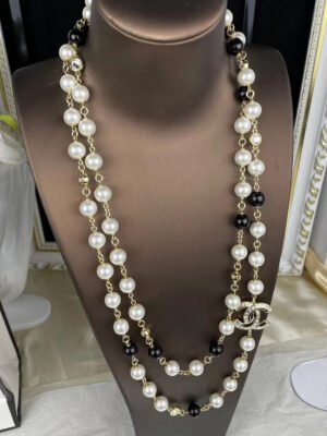18K CC 23S Long Pearls Necklace
