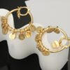 18K Vers Circle Earrings