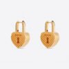 18K BB Hear Lock Earrings