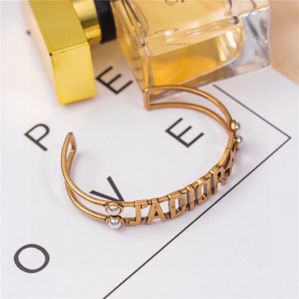 18K CD J¡¯adior Pearls Open Cuff Bracelet
