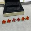 18K Vintage Alhambra Carnelian Earrings