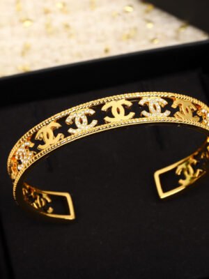 18K CC Open Cuff Bracelet