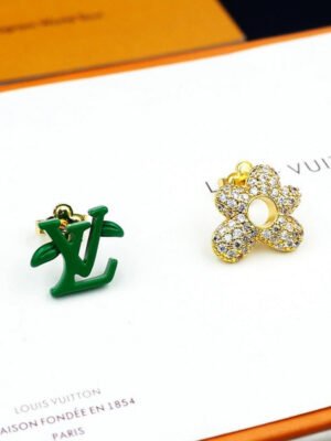18K Louis Blossom Green Diamond Earrings