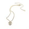 18K CC Heart Pendant Chain Necklace