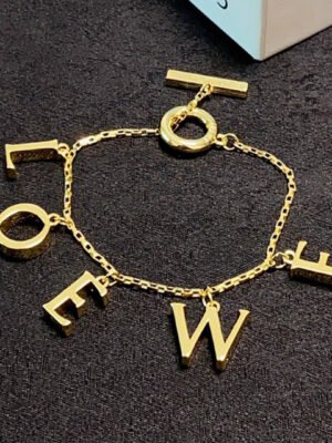 18K Anagram Letter Bracelet