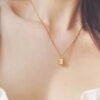 18K CD Lock Necklace