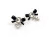 18K CC Bow Tie Crystals Earrings