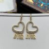 18K CD Heart Crystal Earrings