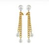18K Triomphe Pearls Long Earrings