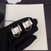 18K CC White Bag Earrings