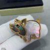 18K Lucky Animals Pig Clip Brooch