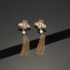 18K Double G Bee Tassel Crystal Earrings