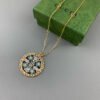18K Double G Iconic Floral Pendant Necklace