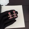 18K CC Pink Crystals Earrings