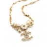 18K CC Flower Diamond Necklace